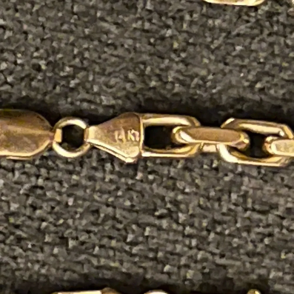 Men’s 14k 22” Necklace & Matching 8” bracelet set - Picture 7 of 11